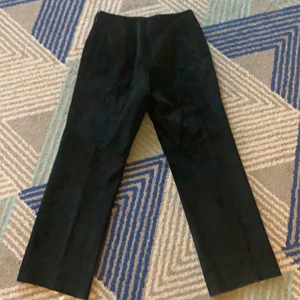 Black suede pants